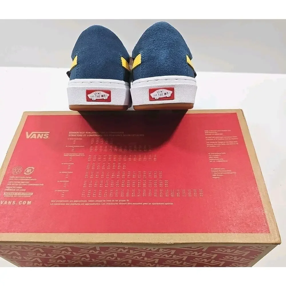 Vans ~Woman 8.5; Men's 7~ Stv. Navy Berie Pro Authentic Suede Canvas Sneakers.